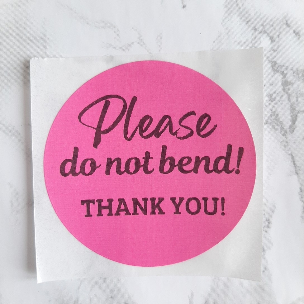 100 Stickers Please do not bend!